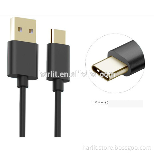USB A to USB 3.1 Type C Charge Cable For Xiaomi Mobile Phone Black